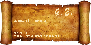 Gampel Emese névjegykártya